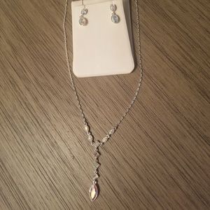 Givenchy crystal necklace and earring set nib